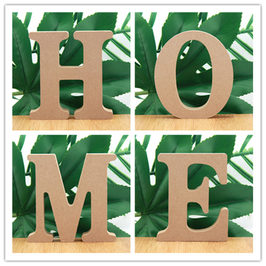 Wooden Letter Sign - 1pc 10cm Wood Color Wooden Letters