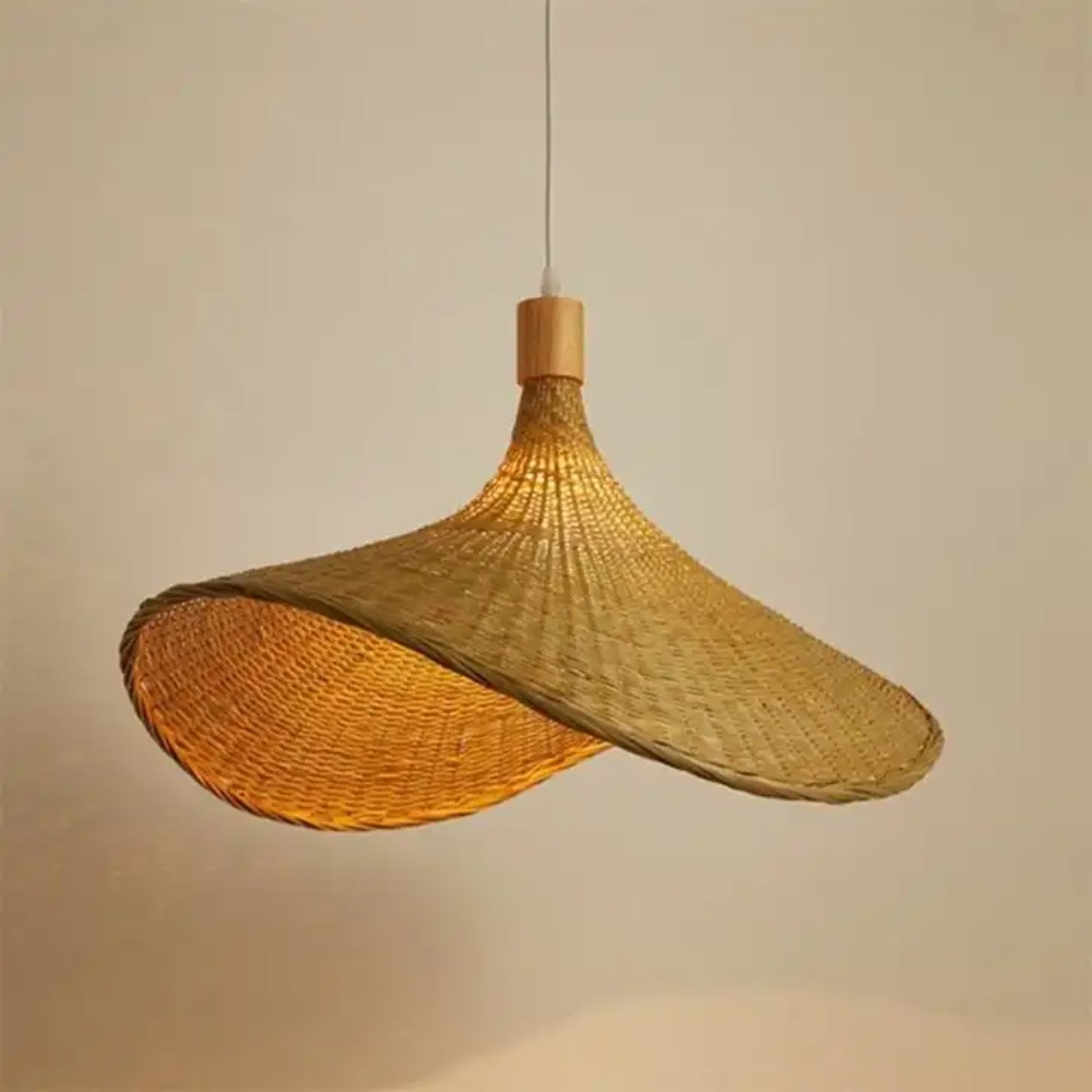 Hanging Moon Lamp - Pendant Light Rattan Hanging Lights Cord