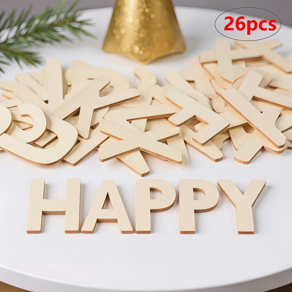 26pcs Designable Wood Letters  - Wooden Letter Sign 评论和价格