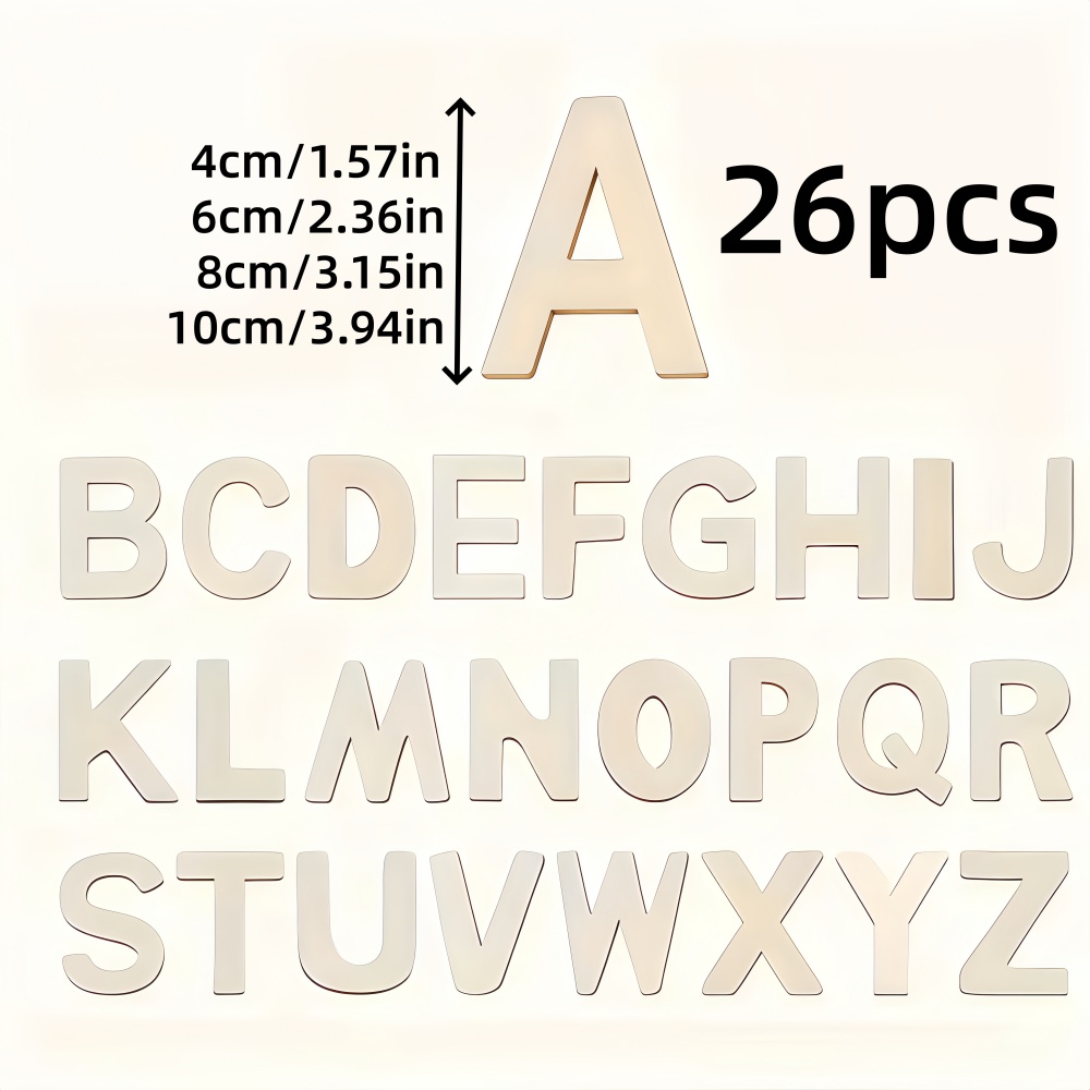26pcs Designable Wood Letters  - Wooden Letter Sign 评论和价格