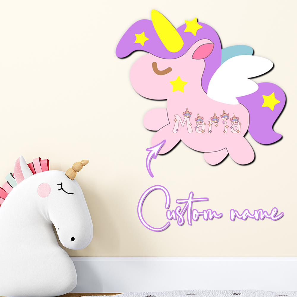 Custom Unicorn Wooden Name Sig - Wooden Letter Sign 评论和价格