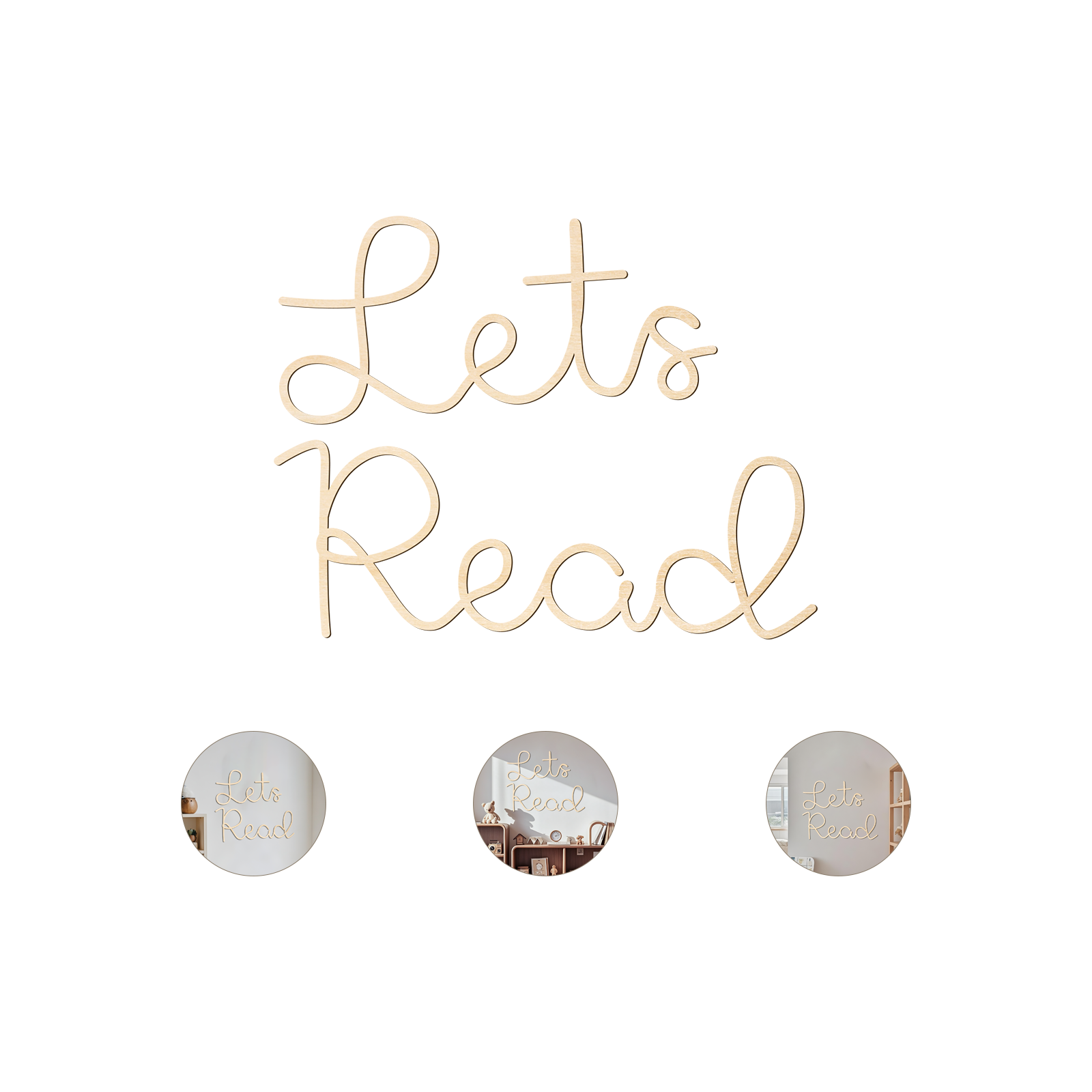 Let's Read Wooden Wall Sign -  - Wooden Letter Sign 评论和价格