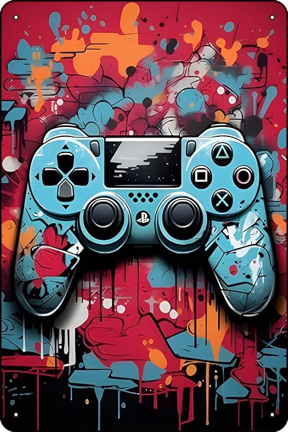 Ytosoful Colorful Neon Gamepad - Watercolor Poster Print 评论和价格