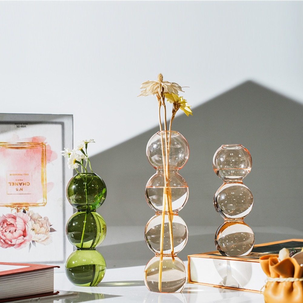Simple Style Coloful Glass Vas - Glass Vase Nordic 评论和价格