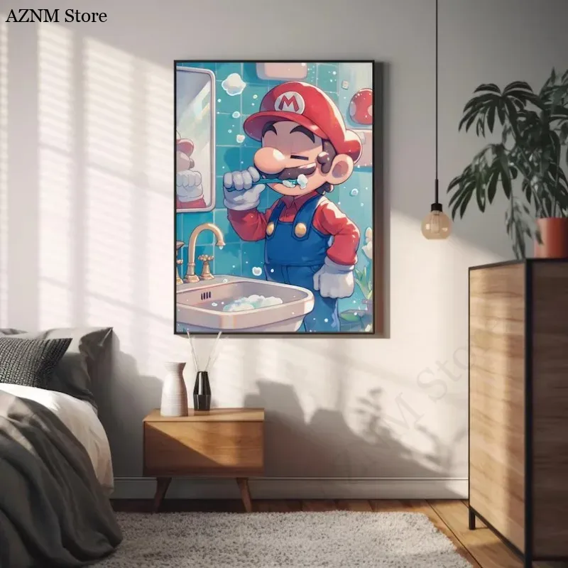 Funny Bathroom Cartoon Video G - Watercolor Poster Print 评论和价格