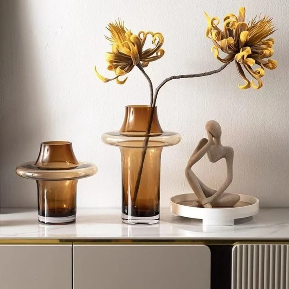 Modern Simple Glass Flower Vas - Glass Vase Nordic 评论和价格