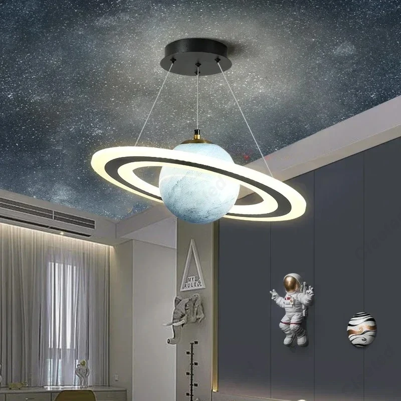 Glass Planet Pendant Lamp for  - Hanging Moon Lamp 评论和价格