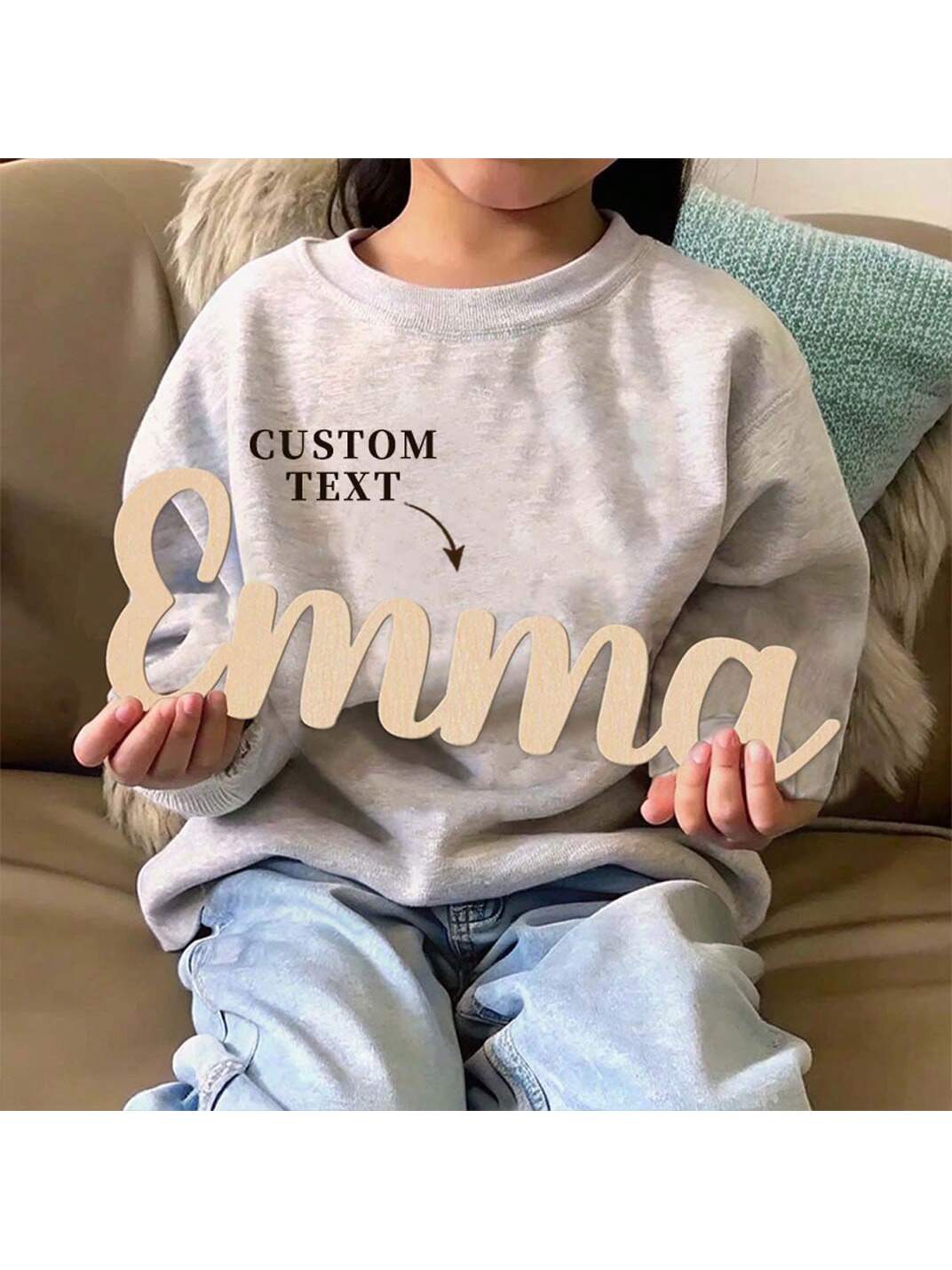 1pc Lovely Emma example Custom - Wooden Letter Sign 评论和价格