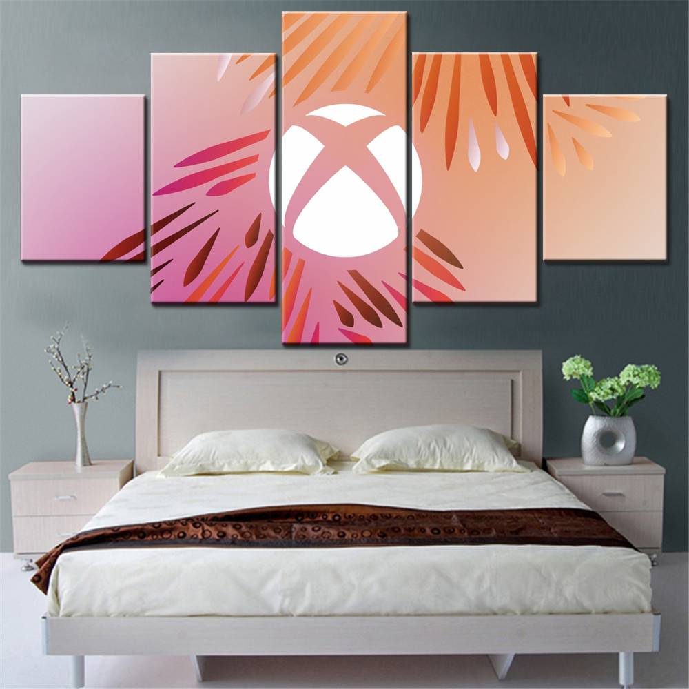5 Pieces Canvas Wall Arts Post - Home Decor Xbox Games 评论和价格