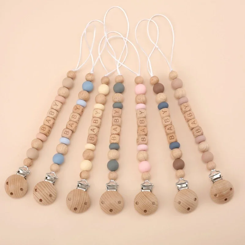 Baby Pacifier Clips Personaliz - Wooden Letter Sign 评论和价格