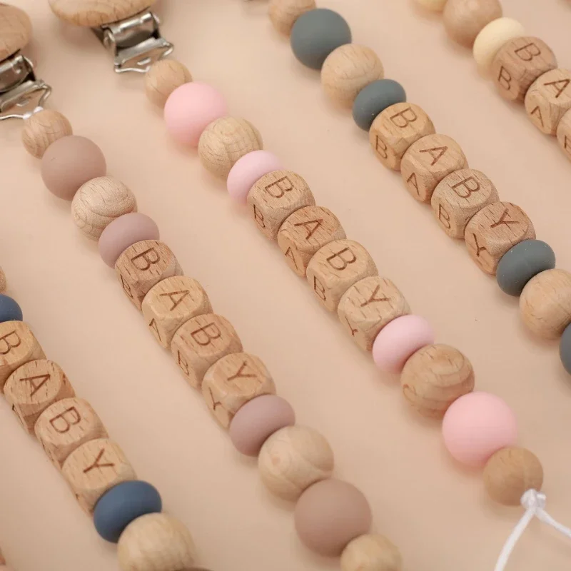 Baby Pacifier Clips Personaliz - Wooden Letter Sign 评论和价格