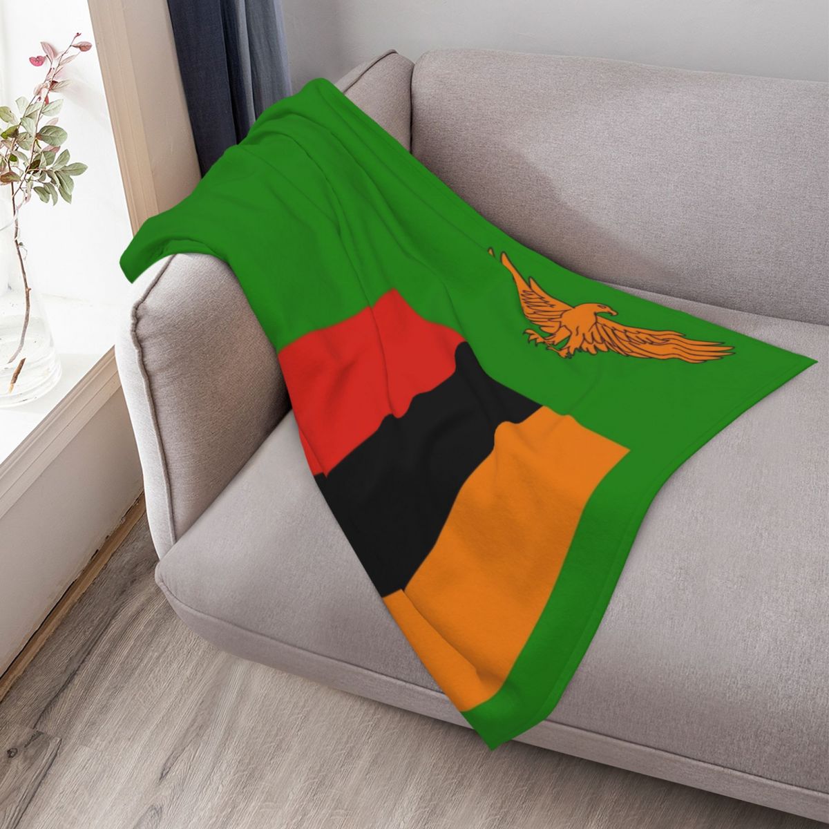 Flag of Zambia Throw Blanket W - Home Decor Zambia 评论和价格