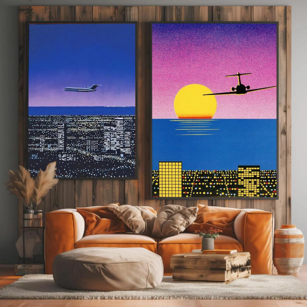 1pc frameless H-hiroshi Nagai  - Geometric Wall Art 评论和价格