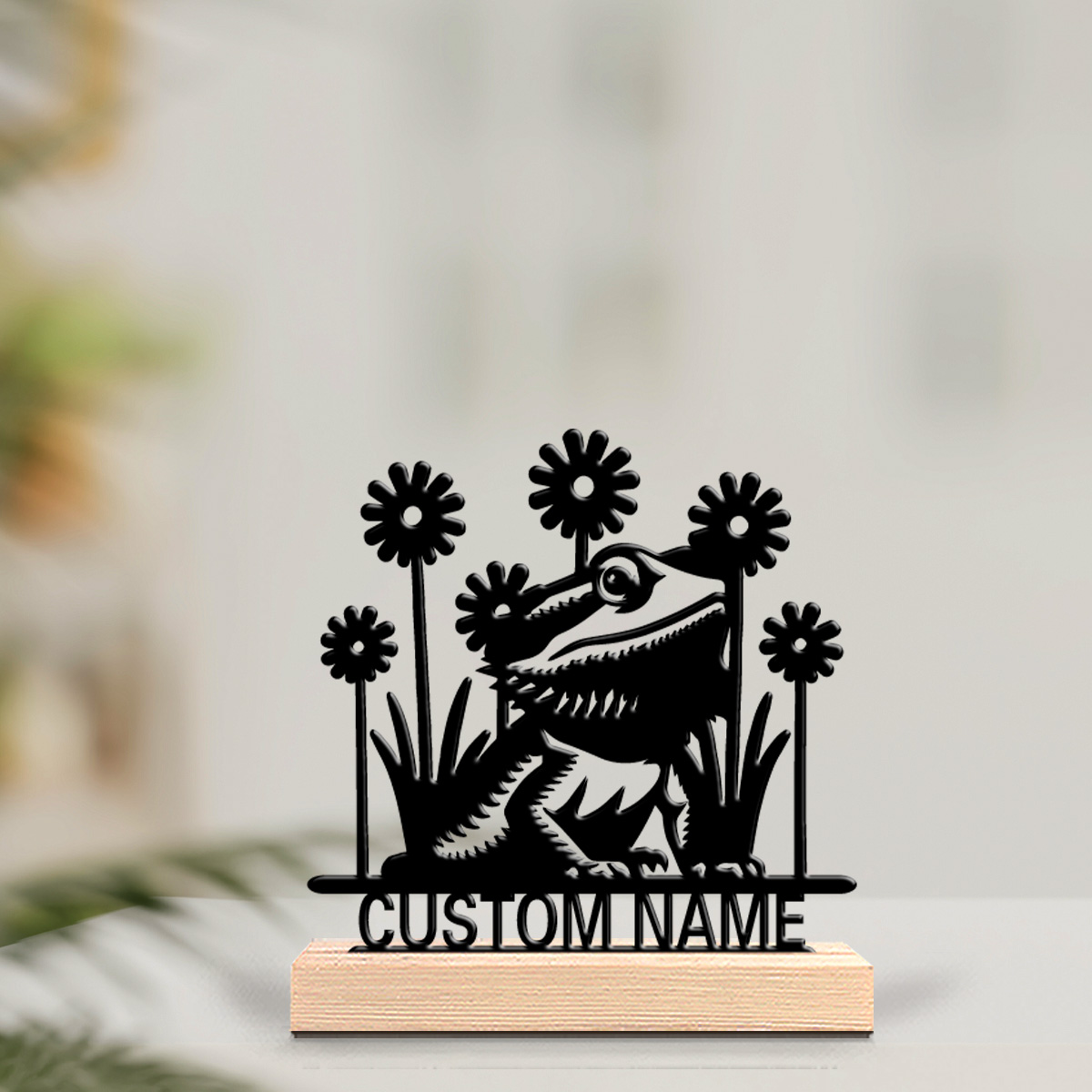 1pc Bearded Dragon Custom Lett - Wooden Letter Sign 评论和价格