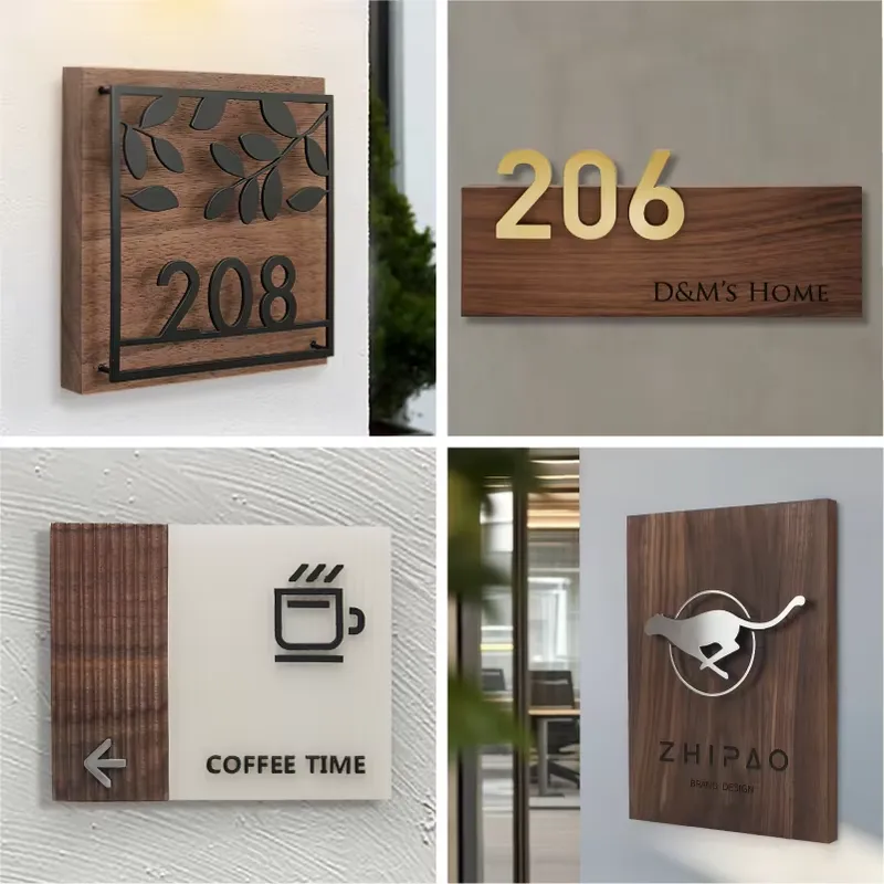 High End Store Signage Walnut  - Wooden Letter Sign 评论和价格