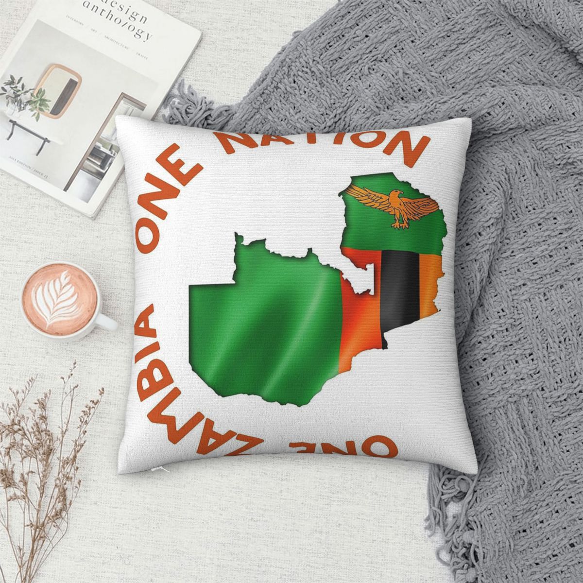One Zambia One Nation Square P - Home Decor Zambia 评论和价格