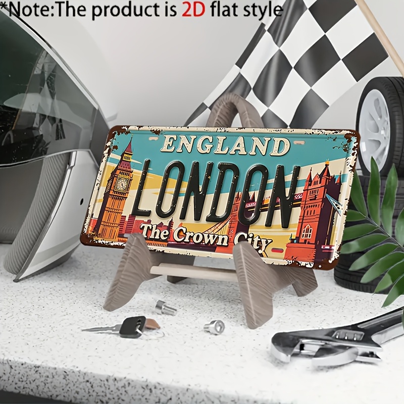 Vintage London Metal License P - Home Decor London 评论和价格