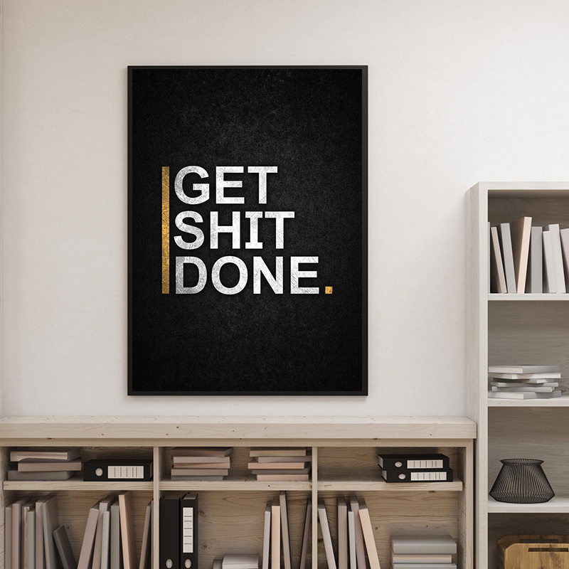 No Excuses Motivational Poster - Watercolor Poster Print 评论和价格