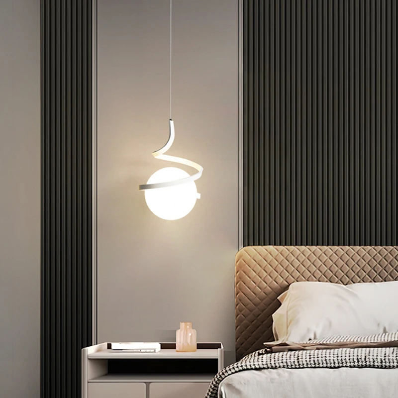 Nordic LED Pendant Light Bedro - Hanging Moon Lamp 评论和价格