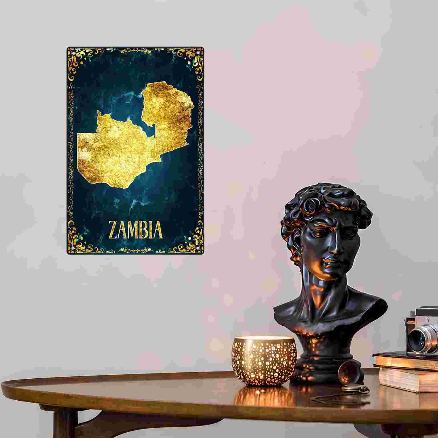 2D FLAT 1pc Zambia Gold Foil M - Home Decor Zambia 评论和价格
