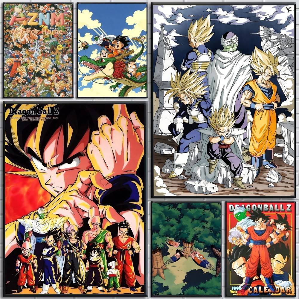 AZNM Dragon Ball Z Unframed Ca - Geometric Wall Art 评论和价格