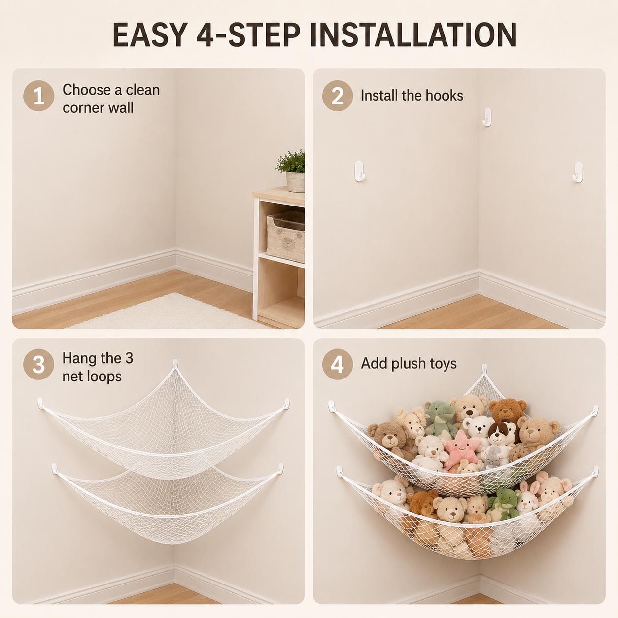 Mesh Toy Storage Hammock Hangi - Home Decor Com 评论和价格