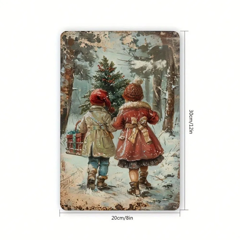 Vintage Christmas Metal Sign 8 - Home Decor Location 评论和价格