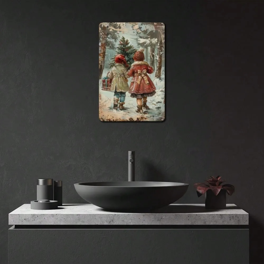 Vintage Christmas Metal Sign 8 - Home Decor Location 评论和价格