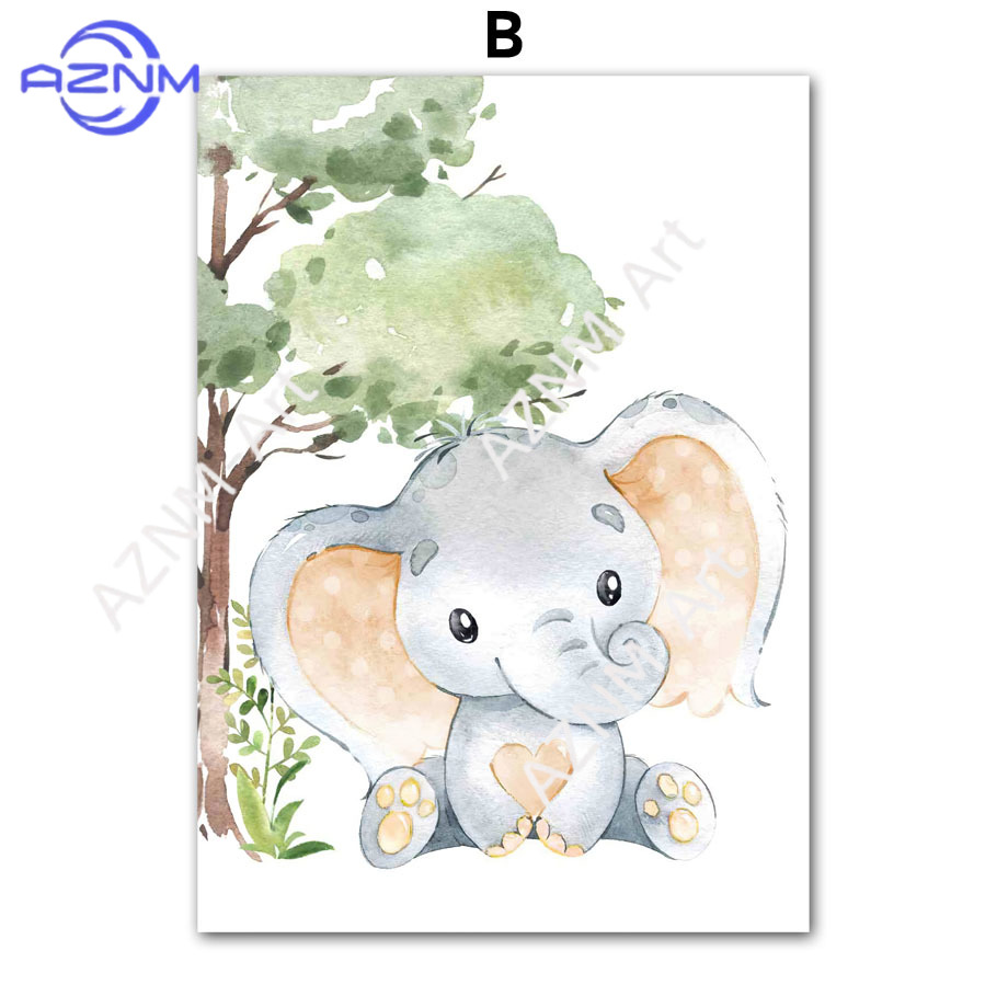 1/6pcs Watercolor Animal Nurse - Watercolor Poster Print 评论和价格