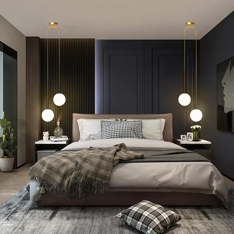 Bedroom Bedside Hanging Pendan - Hanging Moon Lamp 评论和价格