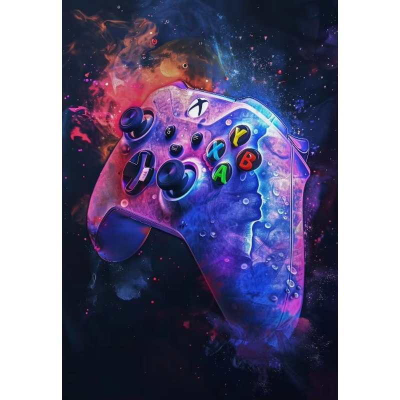 Watercolor Neon Video Game Pos - Home Decor Xbox Games 评论和价格
