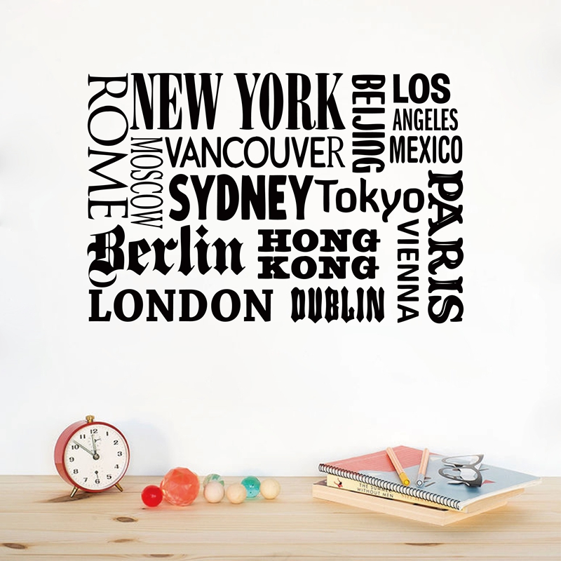 New York London Paris Quote wa - Home Decor London 评论和价格