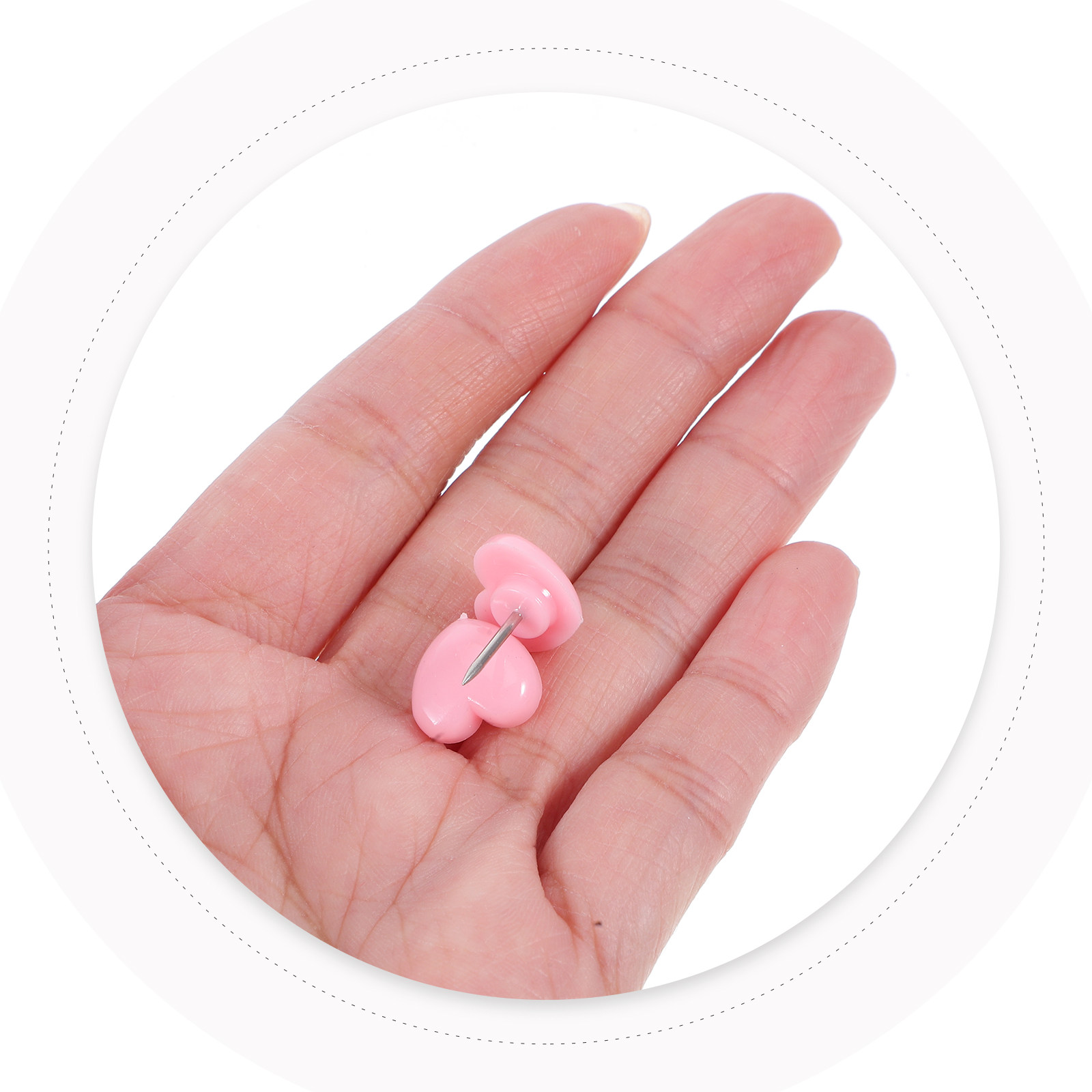50Pcs Heart Thumbtacks Cute Pu - Home Decor Location 评论和价格