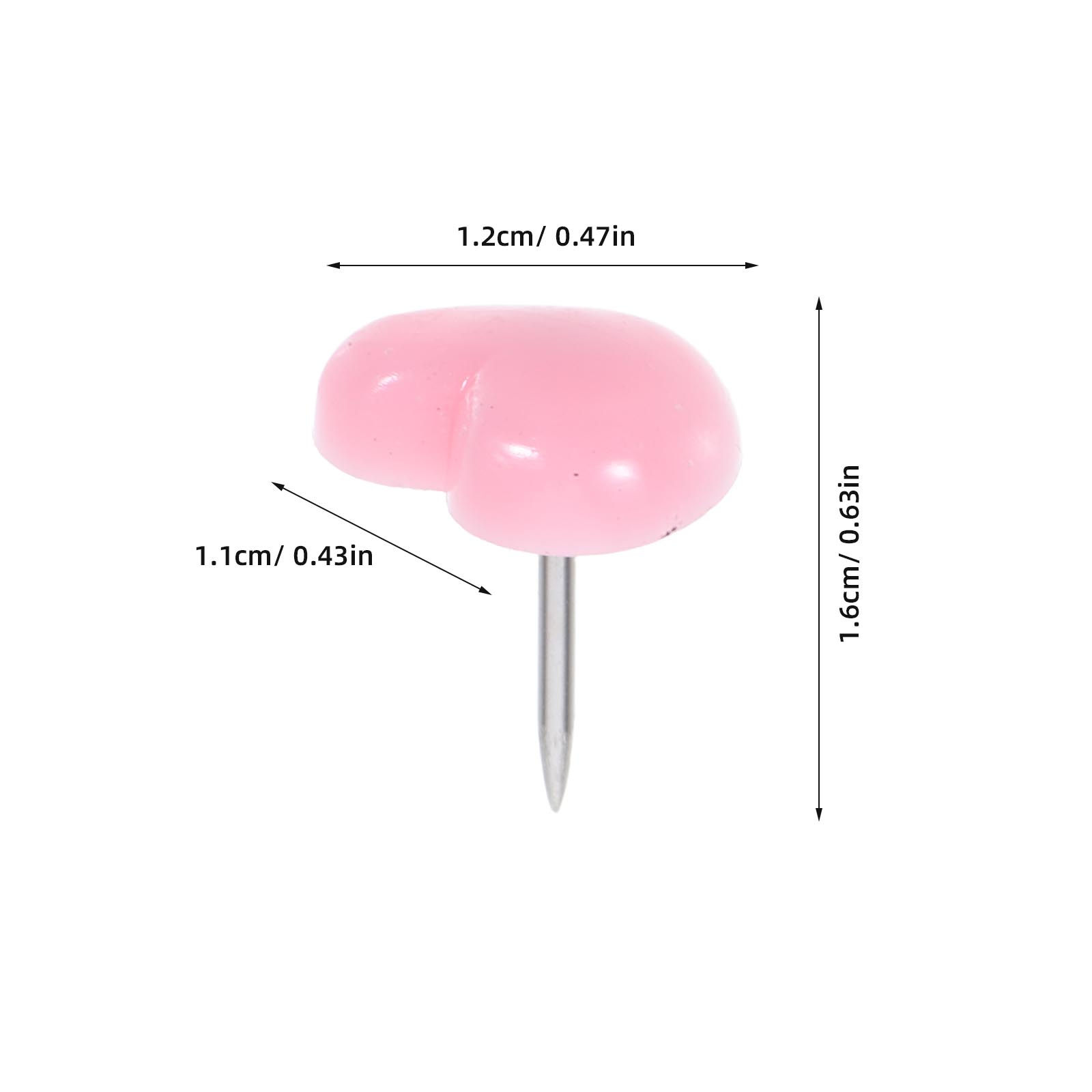 50Pcs Heart Thumbtacks Cute Pu - Home Decor Location 评论和价格