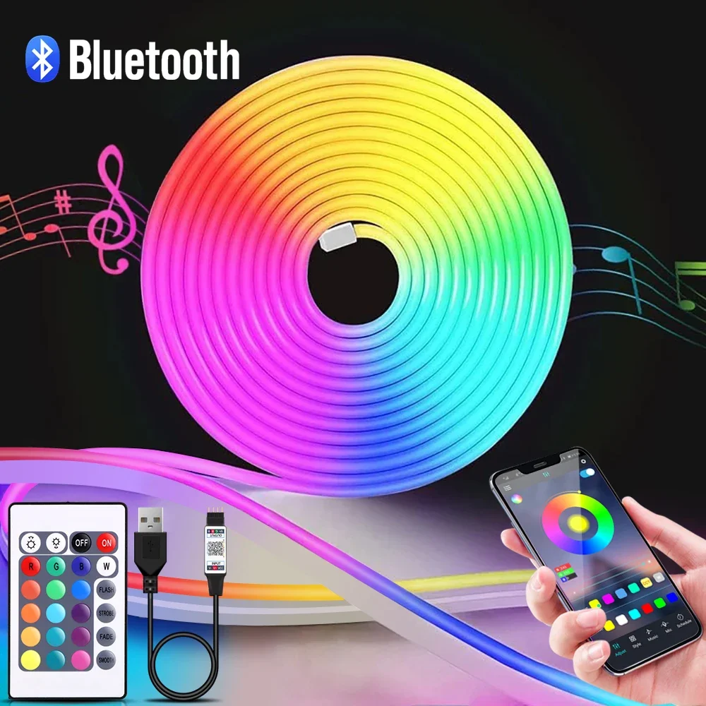 1-5m RGB LED Neon Strip Light  - Home Decor Com 评论和价格