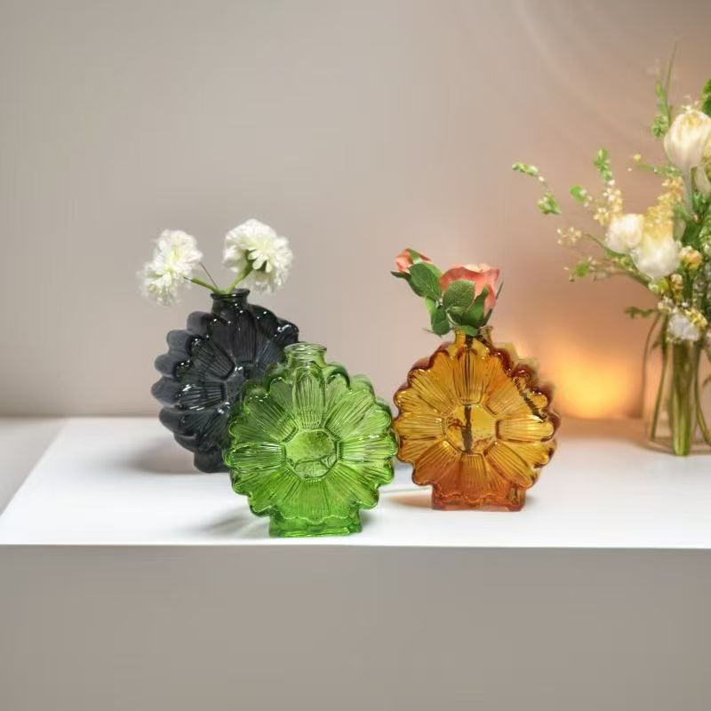 Simple Stained Glass Vase Hydr - Glass Vase Nordic 评论和价格