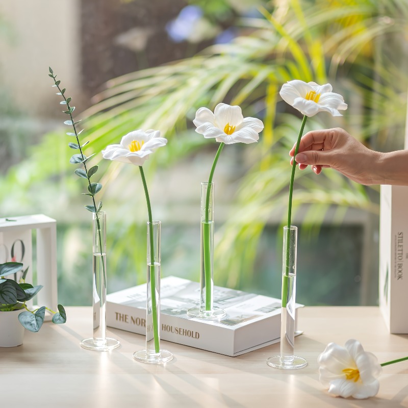 4Pcs Slim Straight Acrylic Vas - Glass Vase Nordic 评论和价格